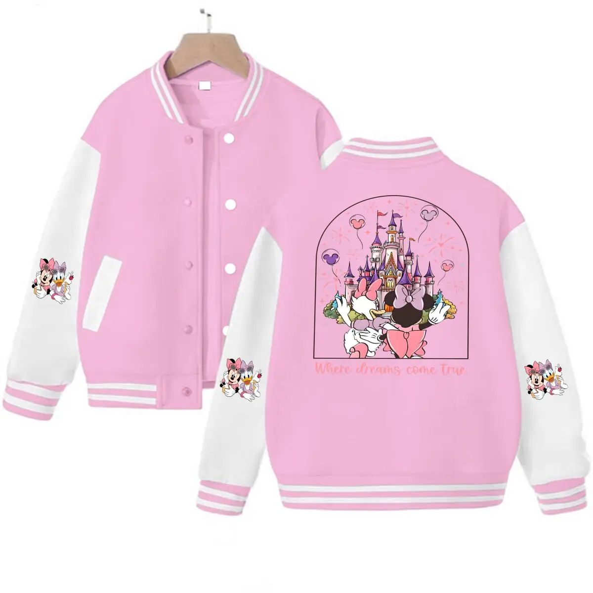 Новые классические куртки с персонажем Минни Маус для женщин, свободные уличные бейсбольные куртки с длинным рукавом в стиле Минни
Новые классические куртки с персонажем Минни Маус для женщин, свободные уличные бейсбольные куртки с длинным рукавом в стиле Минни