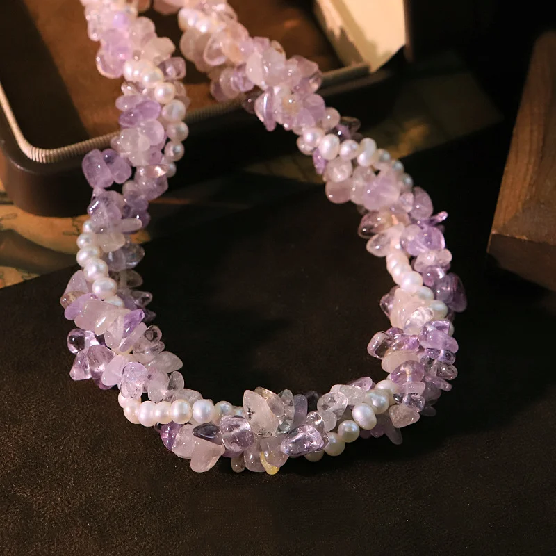 Оригинальное трехслойное ожерелье из белого аметиста с натуральным жемчугом, универсальное роскошное колье-цепочка на ключицу, модные женские ювелирные изделия, подарки
Оригинальное трехслойное ожерелье из белого аметиста с натуральным жемчугом, универсальное роскошное колье-цепочка на ключицу, модные женские ювелирные изделия, подарки