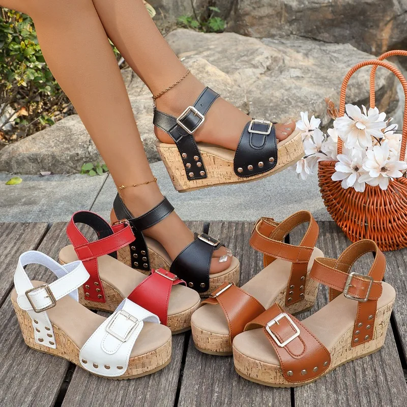 Women Summer Wedge Sandals 2026 New fashion Peep Toe Buckle Strap Thick Soled Non Slip Sandals Female Casual High Heel Shoes
Women Summer Wedge Sandals 2026 New fashion Peep Toe Buckle Strap Thick Soled Non Slip Sandals Female Casual High Heel Shoes