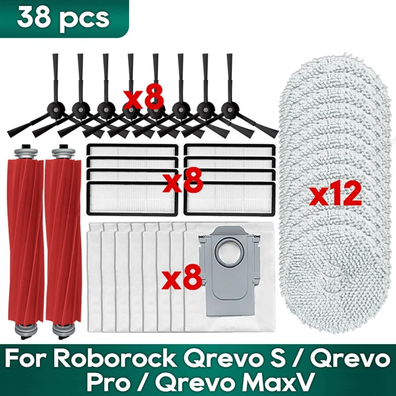 JDZD-For Roborock Qrevo Pro/ Qrevo Maxv/ Qrevo S Robot Vacuum Cleaner Main Side Brush Hepa Filter Mop Cloth Dust Bags Parts
JDZD-For Roborock Qrevo Pro/ Qrevo Maxv/ Qrevo S Robot Vacuum Cleaner Main Side Brush Hepa Filter Mop Cloth Dust Bags Parts
