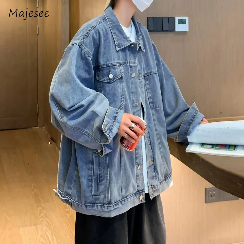 Men's Jackets Retro Windproof Leisure American Version of The Lapel Denim Streetwear Baggy Comfortable Pockets Daily Jacket Men
Men's Jackets Retro Windproof Leisure American Version of The Lapel Denim Streetwear Baggy Comfortable Pockets Daily Jacket Men