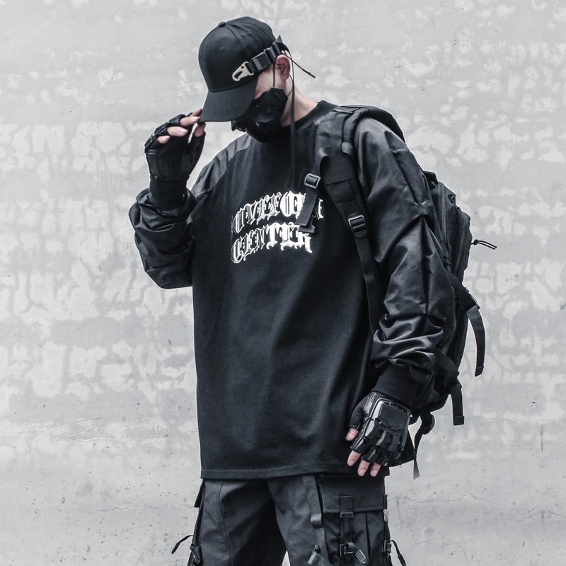 Dark Letter Printed Long Sleeve T-shirt men's Fall Patchwork Pleated Design Loose High Street Hoodie
Dark Letter Printed Long Sleeve T-shirt men's Fall Patchwork Pleated Design Loose High Street Hoodie