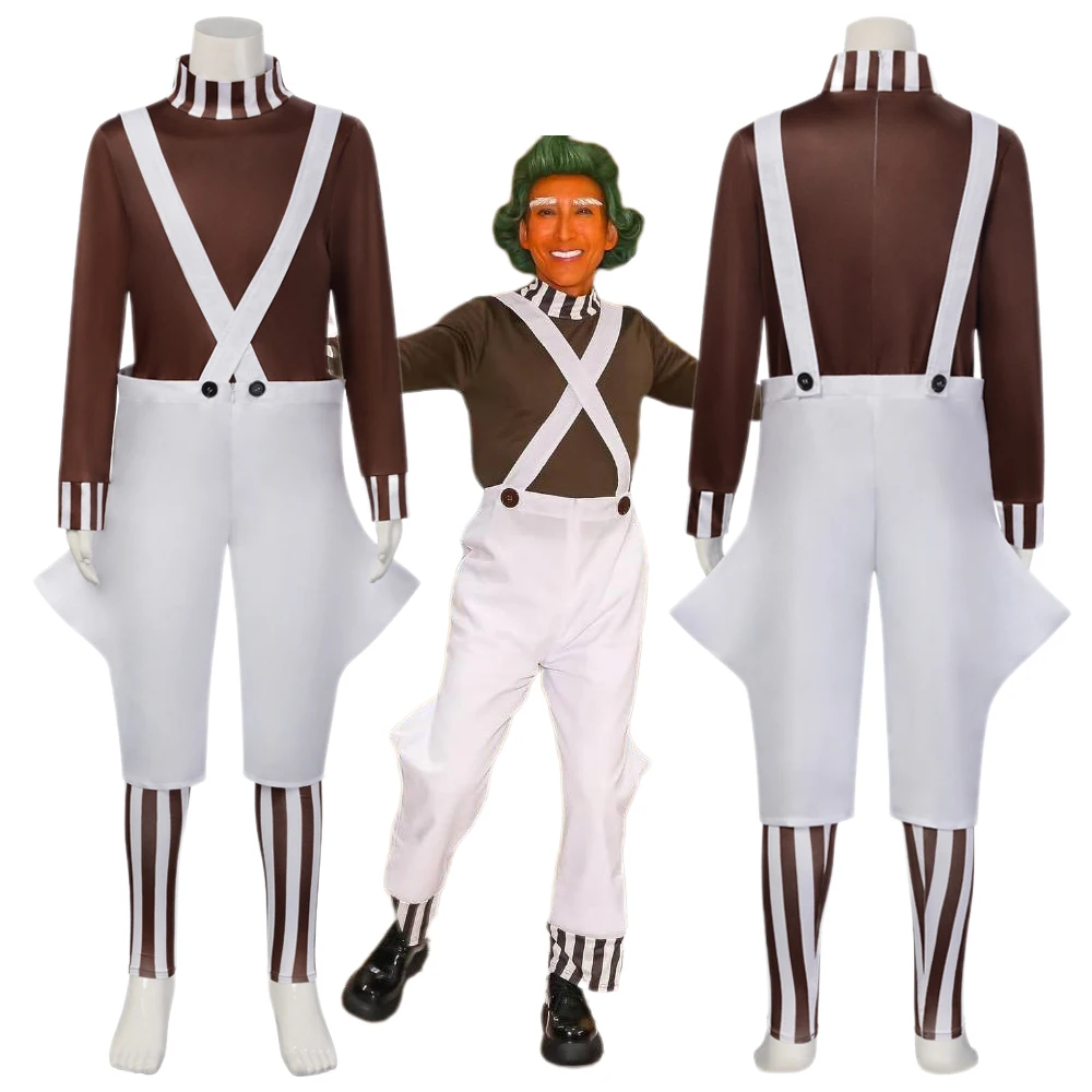 Chocolate Oompa Loompa Cosplay Costume Anime Wig Movie Factory Worker Cosplay Full Set Outfits for Male Men Halloween Party Suit
Chocolate Oompa Loompa Cosplay Costume Anime Wig Movie Factory Worker Cosplay Full Set Outfits for Male Men Halloween Party Suit