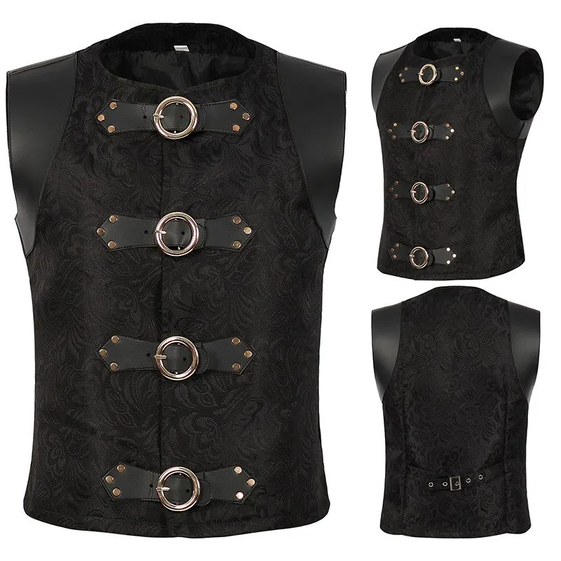 Halloween Costume Templar Knight Waist-Cinched Vest Spliced Medieval Style Men's Top Stage Performance Outfit Traditional Chi...
Halloween Costume Templar Knight Waist-Cinched Vest Spliced Medieval Style Men's Top Stage Performance Outfit Traditional Chi...