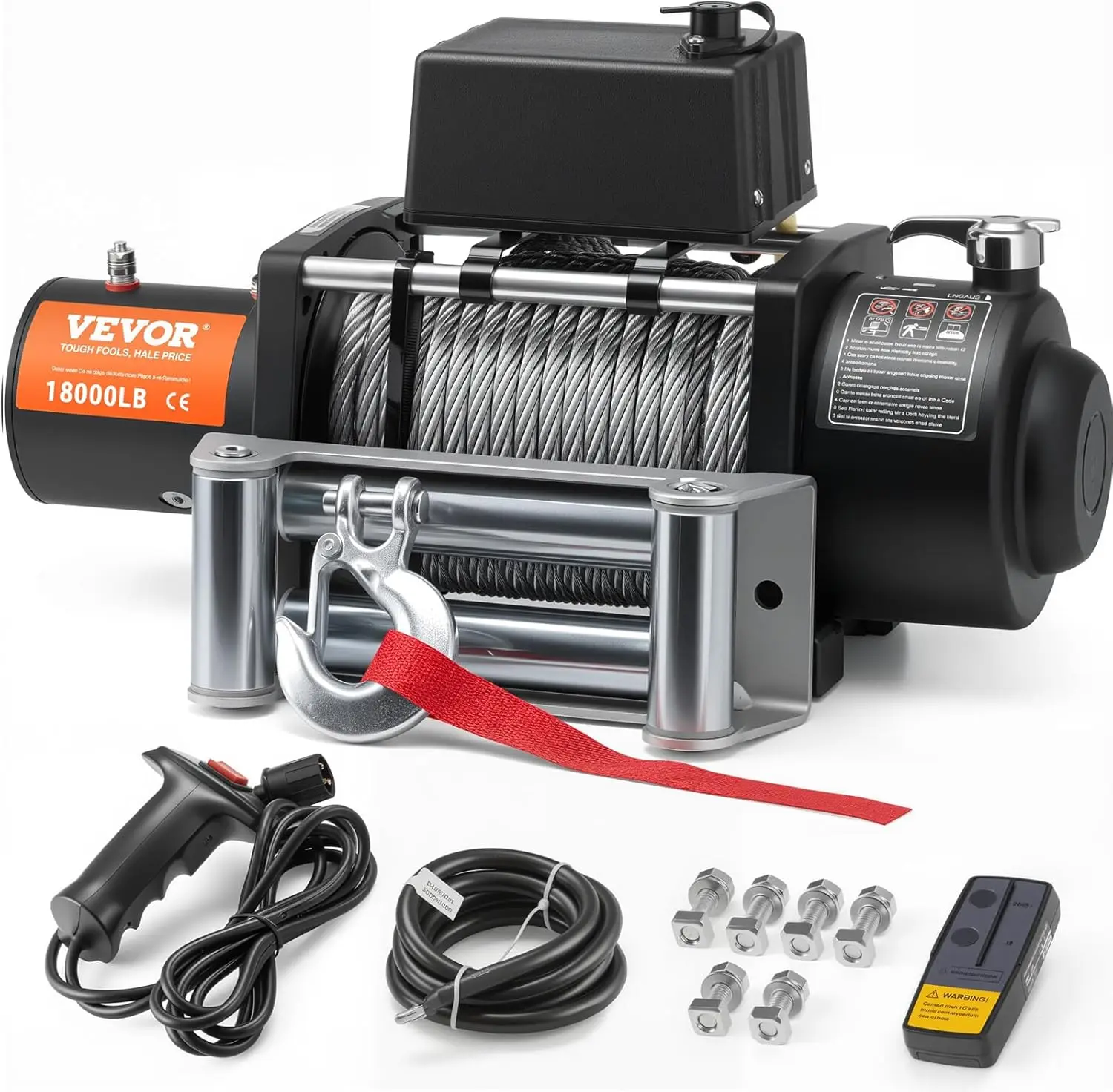 Electric Winch 18 000 lb Truck Trailer Jeep Winch 12V DC 7 16 in x 85 ft Steel Cable Roller Fairlead Wireless Wired Remote
Electric Winch 18 000 lb Truck Trailer Jeep Winch 12V DC 7 16 in x 85 ft Steel Cable Roller Fairlead Wireless Wired Remote
