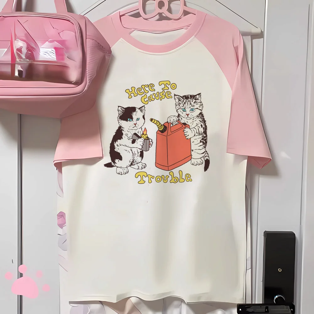 Funny Cat tshirt women modern style athleisure Tee girl funny anime graphic clothing
Funny Cat tshirt women modern style athleisure Tee girl funny anime graphic clothing