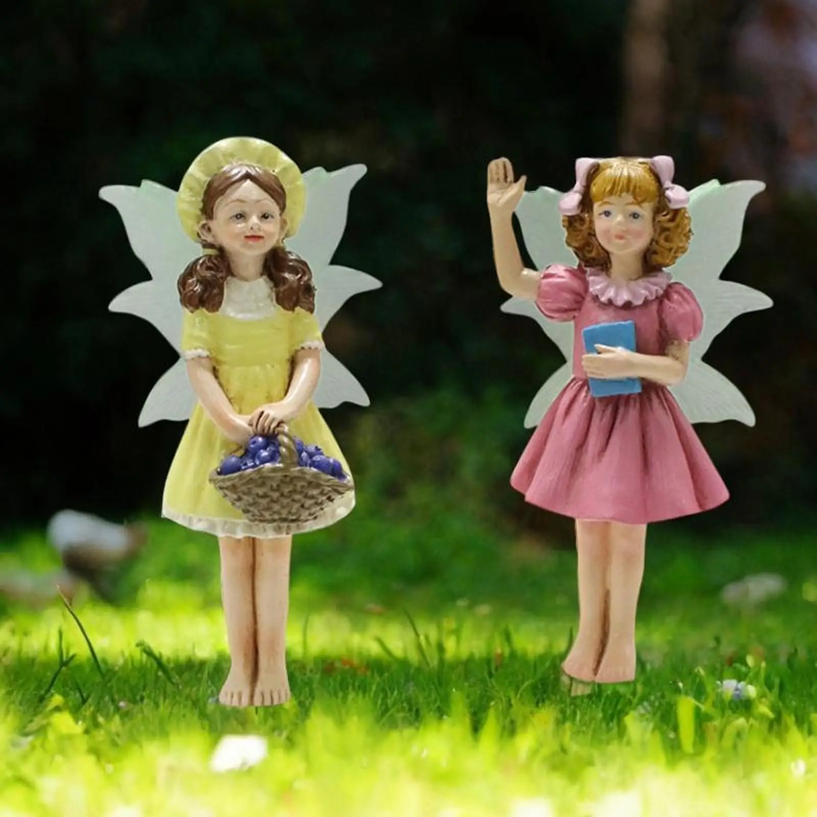 2 Pieces Mini Fairy Statue Garden Stakes Lawn Ornament Tiny Resin Girl Sculpture for Farmhouse Planter Lawn Flower Pot Outside
2 Pieces Mini Fairy Statue Garden Stakes Lawn Ornament Tiny Resin Girl Sculpture for Farmhouse Planter Lawn Flower Pot Outside