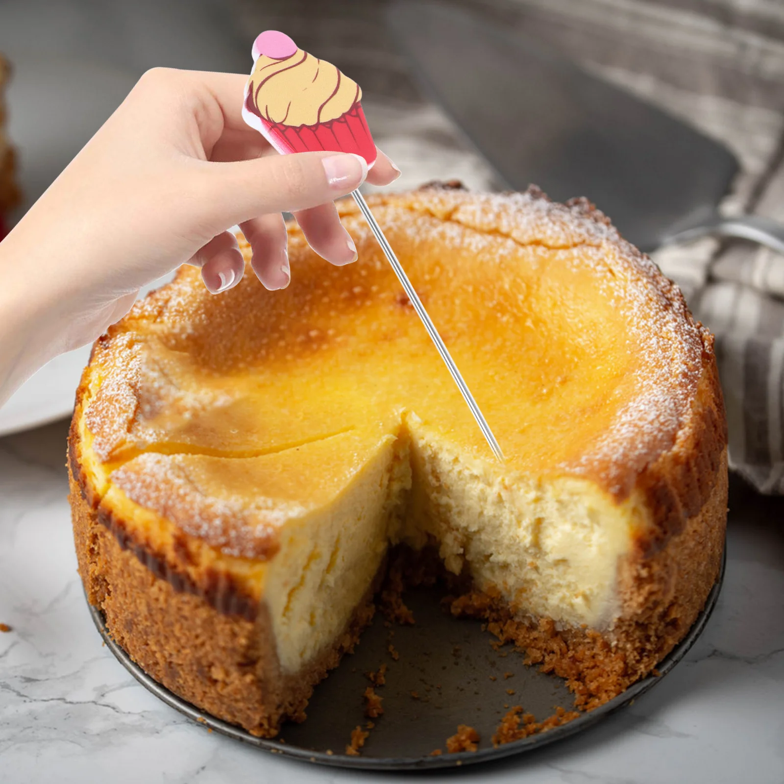2pcs Stainless Steel Cake Tester Rod Baking Tool For Cakes Cookies Muffins Cupcakes Desserts Reusable Needle Set
2pcs Stainless Steel Cake Tester Rod Baking Tool For Cakes Cookies Muffins Cupcakes Desserts Reusable Needle Set