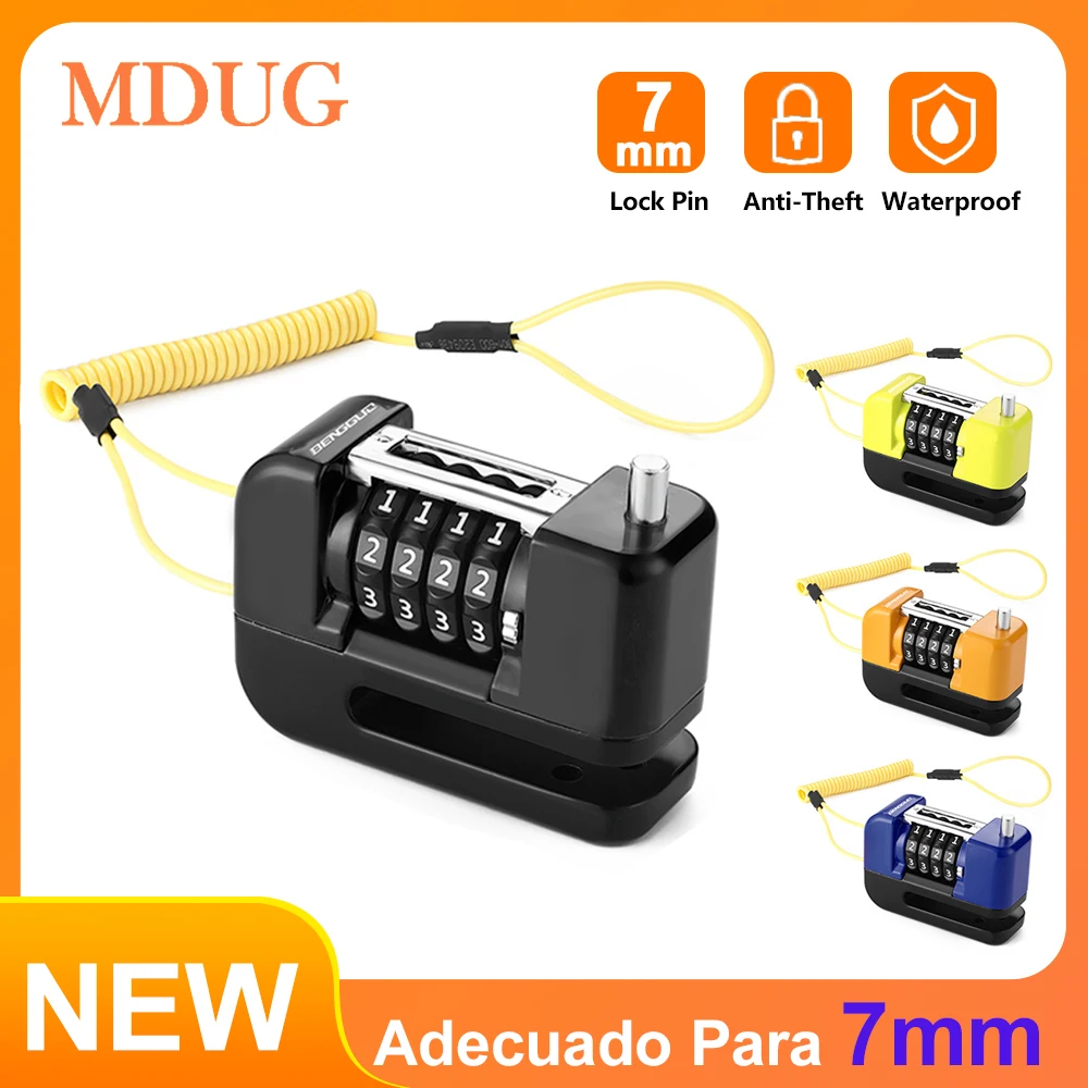 Motorcycle Bicycle Lock Disc Brake Combination Four Digit Code Anti-Theft Lock with A Reminder Cord Moto Wheel Disc Brake Lock
Motorcycle Bicycle Lock Disc Brake Combination Four Digit Code Anti-Theft Lock with A Reminder Cord Moto Wheel Disc Brake Lock