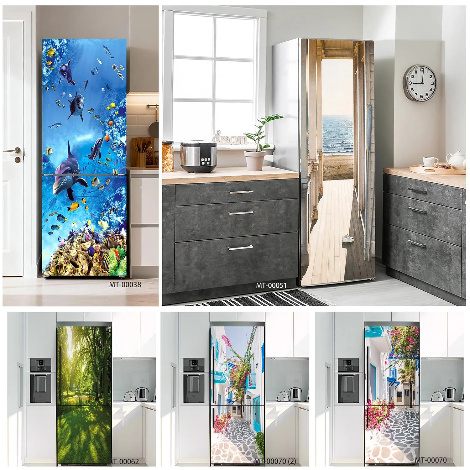 Underwater Dolphin Fish Fridge Stickers Full Door Wrap Wallpaper Customize Home Decoration Door Kitchen Refrigerator Sticker
Underwater Dolphin Fish Fridge Stickers Full Door Wrap Wallpaper Customize Home Decoration Door Kitchen Refrigerator Sticker