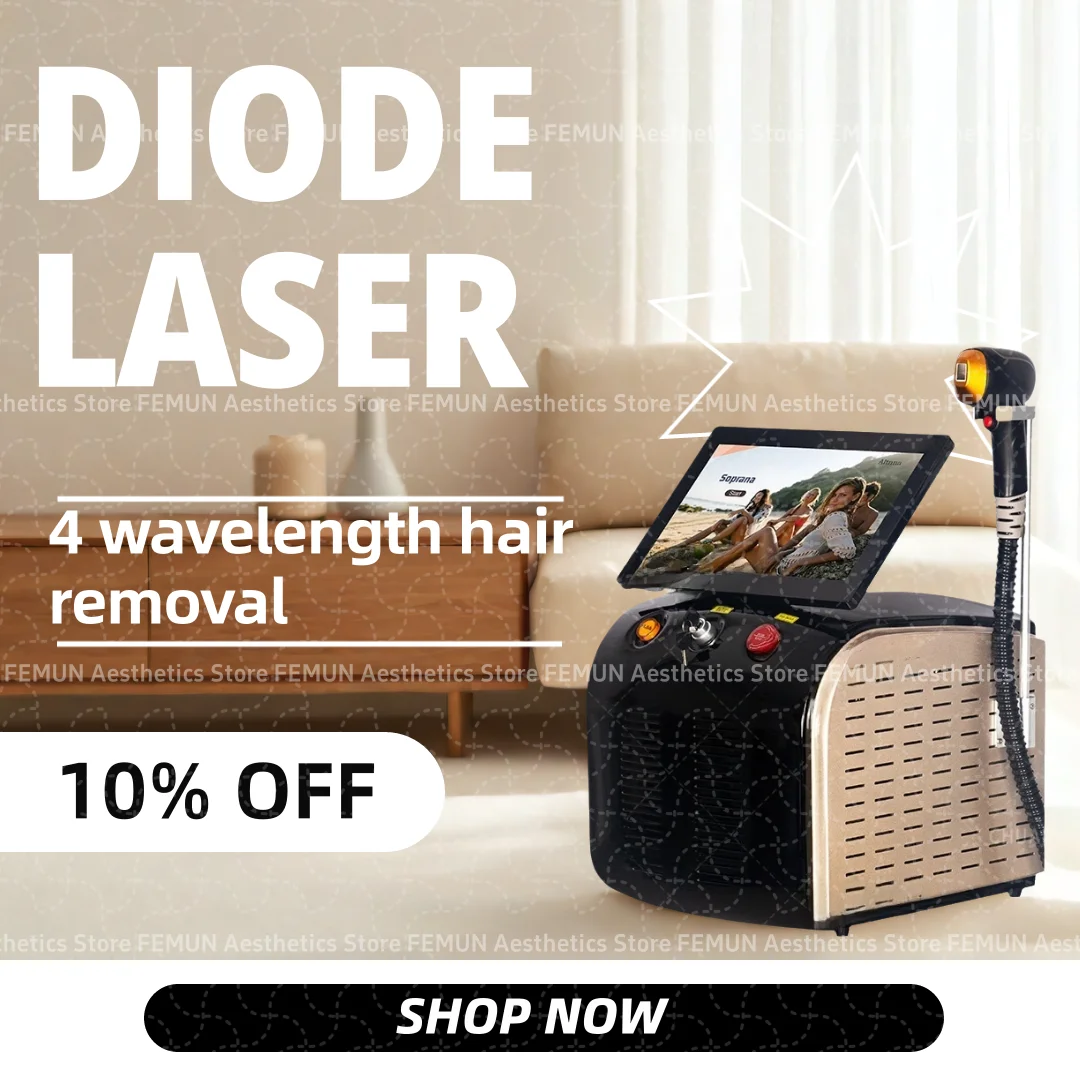 4 Waves Soprano Diode Laser Hair Removal Machine Titanium Professional 4000w Approved Permanent Pain 2026 Portable Epilator
4 Waves Soprano Diode Laser Hair Removal Machine Titanium Professional 4000w Approved Permanent Pain 2026 Portable Epilator