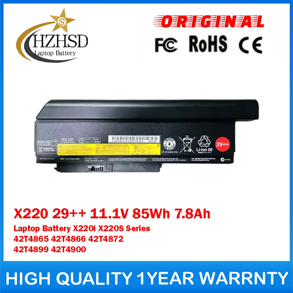 X220 29++ 11.1V 85Wh 7.8Ah Genuine Original Laptop Battery For Lenovo X220i X220S Series 42T4865 42T4866 42T4872 42T4899 42T4900
X220 29++ 11.1V 85Wh 7.8Ah Genuine Original Laptop Battery For Lenovo X220i X220S Series 42T4865 42T4866 42T4872 42T4899 42T4900
