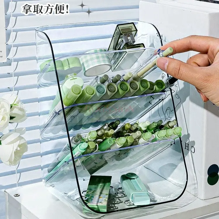 1pcs Large capacity slanted transparent pen holder desktop storage box
1pcs Large capacity slanted transparent pen holder desktop storage box