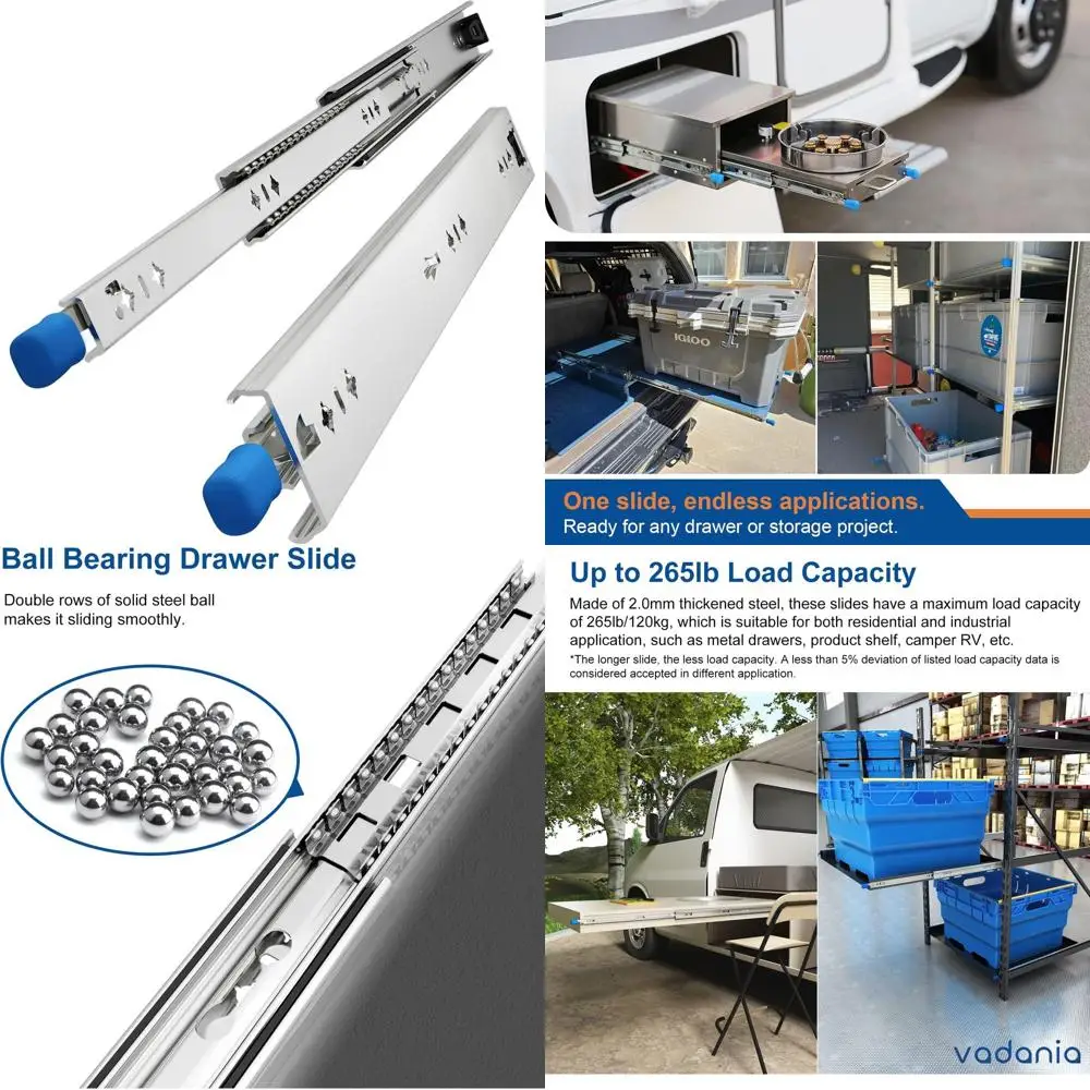 2 усиленных выдвижных ящика с шарикоподшипниками, нагрузка до 75 кг, 3-позиционное выдвижение, боковое крепление, пара
2 усиленных выдвижных ящика с шарикоподшипниками, нагрузка до 75 кг, 3-позиционное выдвижение, боковое крепление, пара