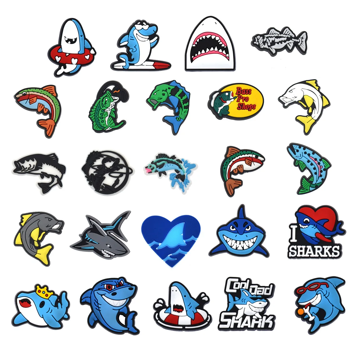 27pcs New Design Cartoon Creativit Shark DIY accessories PVC Praise Shoe charmas clow for clogs Slides Gift Idea Easy to install
27pcs New Design Cartoon Creativit Shark DIY accessories PVC Praise Shoe charmas clow for clogs Slides Gift Idea Easy to install