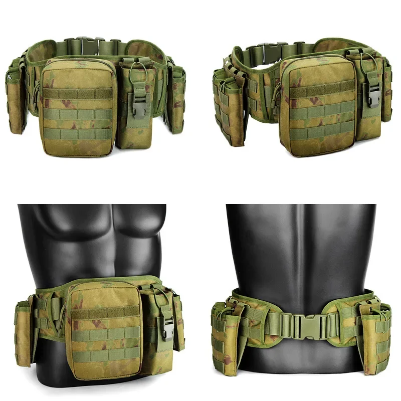 A set of outdoor hunting combat belts, service belts Multifunctional soft tactical belt, with camouflage accessory pockets
A set of outdoor hunting combat belts, service belts Multifunctional soft tactical belt, with camouflage accessory pockets
