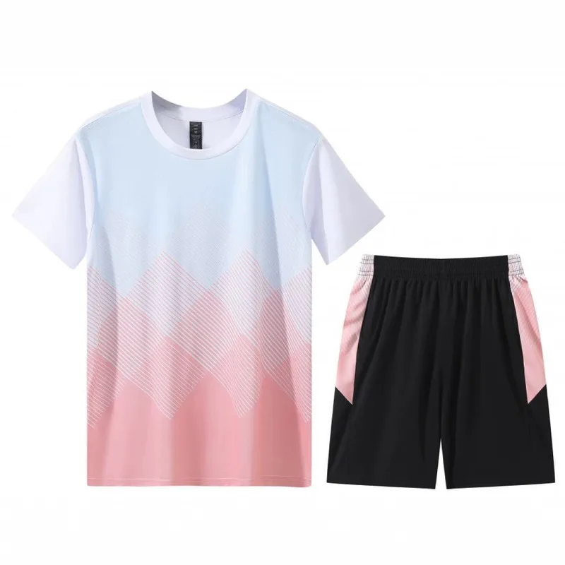 Summer Casual Sport Set Men Women Short Sleeve Two Piece Outfit Plus Size Shorts Quick Dry Running Fitness Outfit
Summer Casual Sport Set Men Women Short Sleeve Two Piece Outfit Plus Size Shorts Quick Dry Running Fitness Outfit