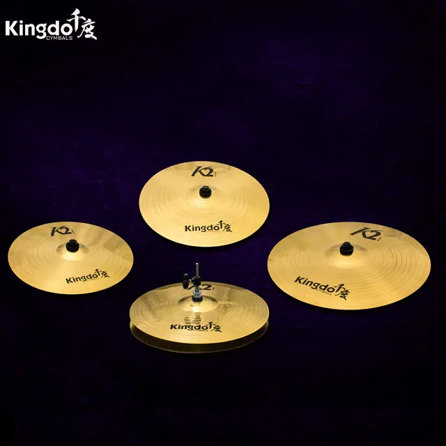 Kingdo Alloy Cymbal Handmade Practice Music Instrument For Drum Cymbal Set