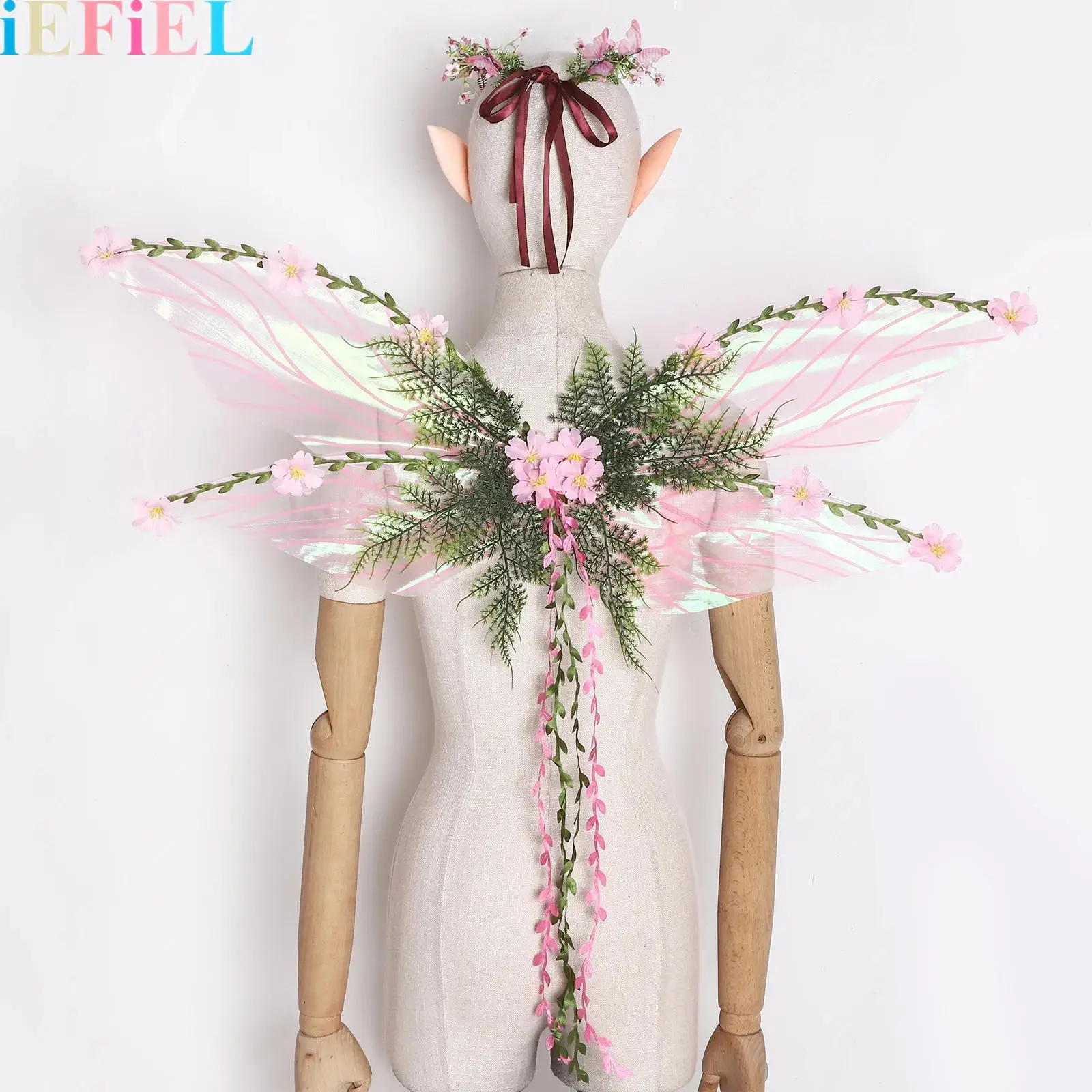 Fairy Wings Iridescent Fairy Cosplay Costume Set for Girls Women Angel Butterfly Garland Elf Ears And Wings for Themed Party
Fairy Wings Iridescent Fairy Cosplay Costume Set for Girls Women Angel Butterfly Garland Elf Ears And Wings for Themed Party