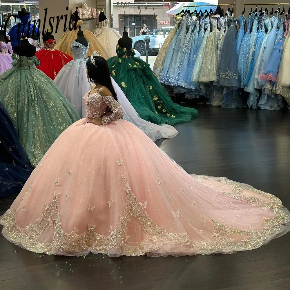 Luxury Vestidos De XV Años 2024 Pink Quinceanera Dresses Floral Applique Long Sleeves Sweet 16 Prom Gowns
Luxury Vestidos De XV Años 2024 Pink Quinceanera Dresses Floral Applique Long Sleeves Sweet 16 Prom Gowns