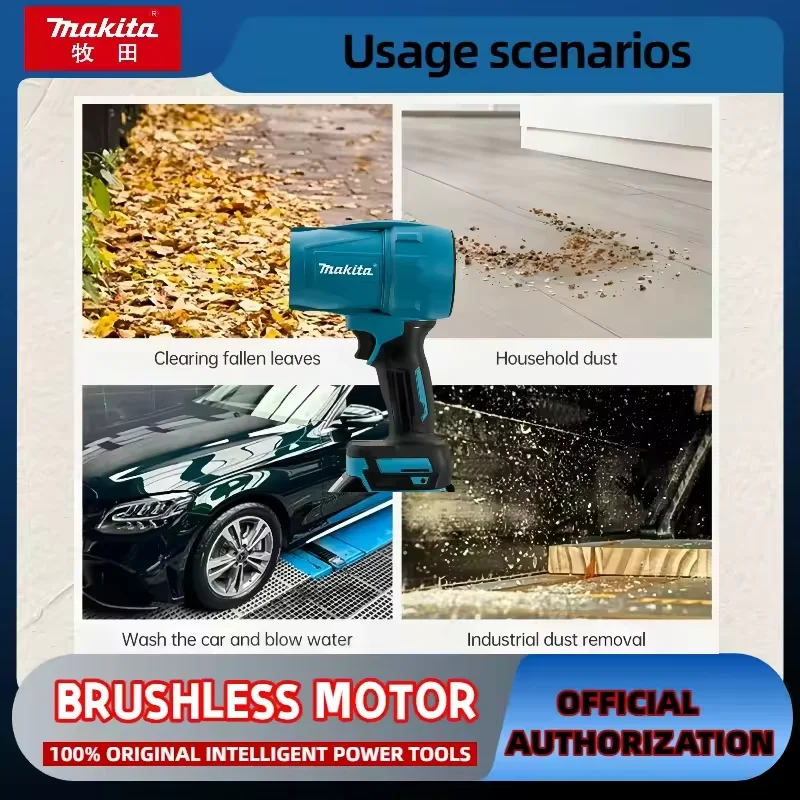 Makita18V 30000RPM Violent Blower Turbo Jet Fan Electric Air Duster Wind Speed Turbo Rechargeable with Light Car Cleanin Tool
Makita18V 30000RPM Violent Blower Turbo Jet Fan Electric Air Duster Wind Speed Turbo Rechargeable with Light Car Cleanin Tool