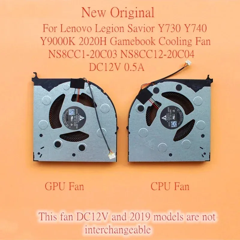 NEWOriginal Laptop CPU Cooling Fan For Lenovo Legion Savior Y730 Y740 Y9000K 2020H Gamebook Fan NS8CC1-20C03 NS8CC12-20C04 DC12V
NEWOriginal Laptop CPU Cooling Fan For Lenovo Legion Savior Y730 Y740 Y9000K 2020H Gamebook Fan NS8CC1-20C03 NS8CC12-20C04 DC12V