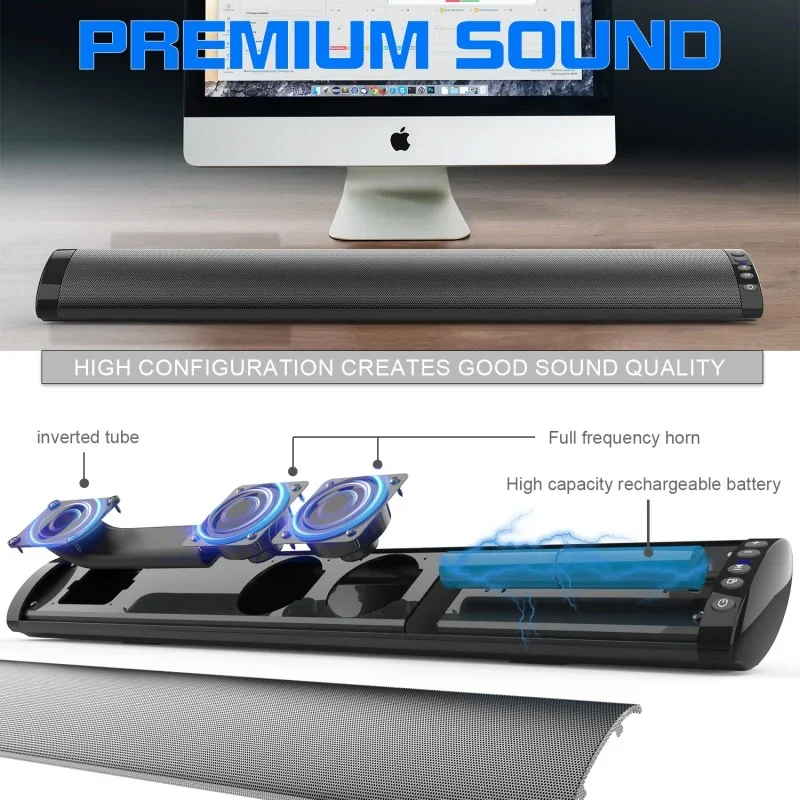 BS-41 HIFI аудитория Bluetooth колонки Высокая мощность домашний кинотеатр Настольный настенный беспроводной ТВ Саундбар звуковая коробка с FM AUX
BS-41 HIFI аудитория Bluetooth колонки Высокая мощность домашний кинотеатр Настольный настенный беспроводной ТВ Саундбар звуковая коробка с FM AUX