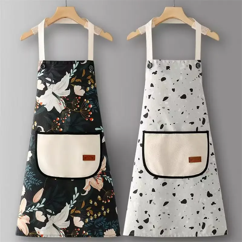 New Waterproof Apron Wholesale Anti-grease Hanging Neck Adjustable Female Fashion Home Kitchen Apron Waist Simple Work Clothes
New Waterproof Apron Wholesale Anti-grease Hanging Neck Adjustable Female Fashion Home Kitchen Apron Waist Simple Work Clothes