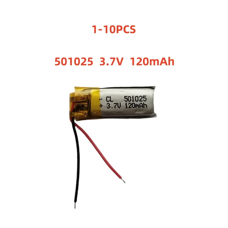 501025 3.7V 120mAh Small Size Lipo Rechargeable Battery Lithium Polymer For MP3 Bluetooth MID headset headphone video pen
501025 3.7V 120mAh Small Size Lipo Rechargeable Battery Lithium Polymer For MP3 Bluetooth MID headset headphone video pen