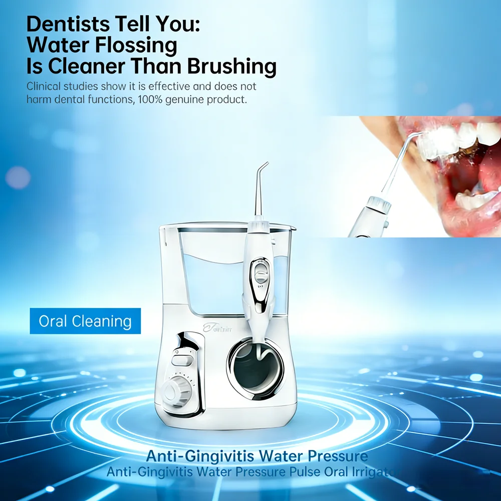 Электрический ирригатор для полости рта Water Dental, настольный, 800 мл, 10 режимов работы, 5 насадок для ежедневного ухода за полостью рта
Электрический ирригатор для полости рта Water Dental, настольный, 800 мл, 10 режимов работы, 5 насадок для ежедневного ухода за полостью рта
