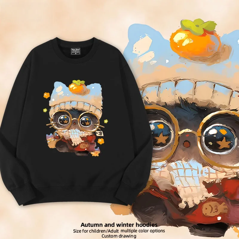 Очаровательный утепленный свитшот с круглым вырезом и мультяшным принтом для молодежи и подростков: универсальный, повседневный, комфортный и теплый
Очаровательный утепленный свитшот с круглым вырезом и мультяшным принтом для молодежи и подростков: универсальный, повседневный, комфортный и теплый