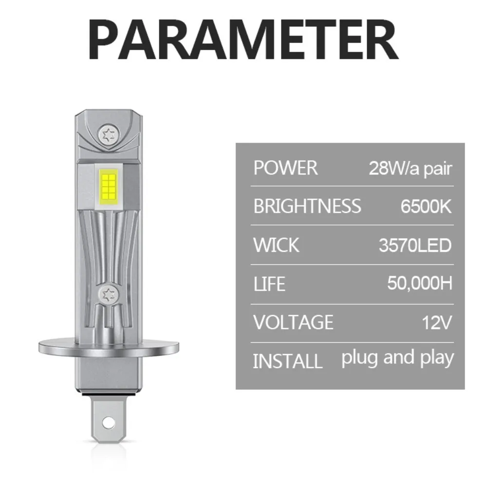 6000K H1 LED Headlight Bulbs 12V 28W Mini Car Light Retrofit Plug and Play
6000K H1 LED Headlight Bulbs 12V 28W Mini Car Light Retrofit Plug and Play