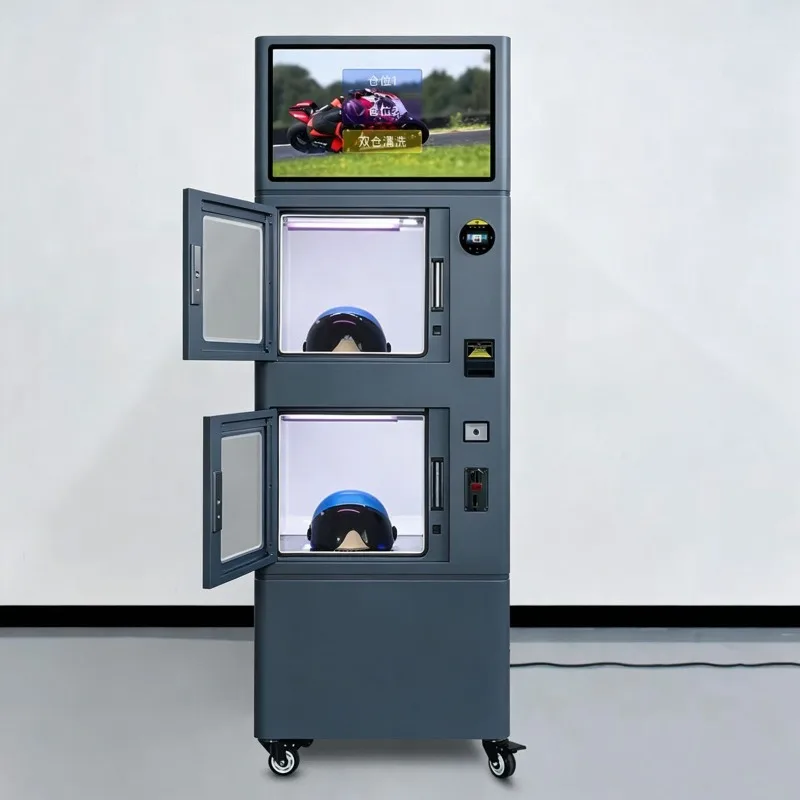 Helmet Washing Vending Kiosk Self-Service Automatic Machine for Sports and Motorcycle Helmets, Customizable
Helmet Washing Vending Kiosk Self-Service Automatic Machine for Sports and Motorcycle Helmets, Customizable