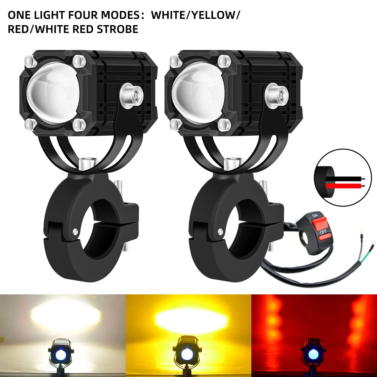 2pcs LED Lens Spotlight motorcycle Headlights Bracket light bulb Laser bulb Fog lights drl led Driving lights red yellow white
2pcs LED Lens Spotlight motorcycle Headlights Bracket light bulb Laser bulb Fog lights drl led Driving lights red yellow white