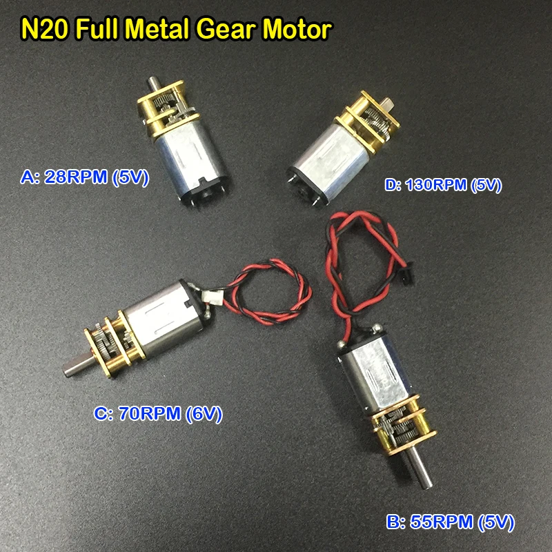 Micro Mini N20 Gear Motor DC 3V - 6V 5V 28RPM 55RPM 56RPM 130RPM Slow Speed Reducer Full Metal Gearbox Electric Motors Toy
Micro Mini N20 Gear Motor DC 3V - 6V 5V 28RPM 55RPM 56RPM 130RPM Slow Speed Reducer Full Metal Gearbox Electric Motors Toy