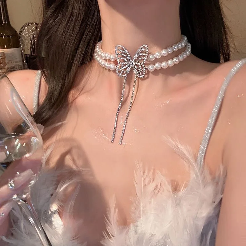 Two-Layer Pearl Necklace with Bow, French Elegance Choker, Dainty Gold Layered Chain, Minimalist Luxury Jewelry for Women
Two-Layer Pearl Necklace with Bow, French Elegance Choker, Dainty Gold Layered Chain, Minimalist Luxury Jewelry for Women