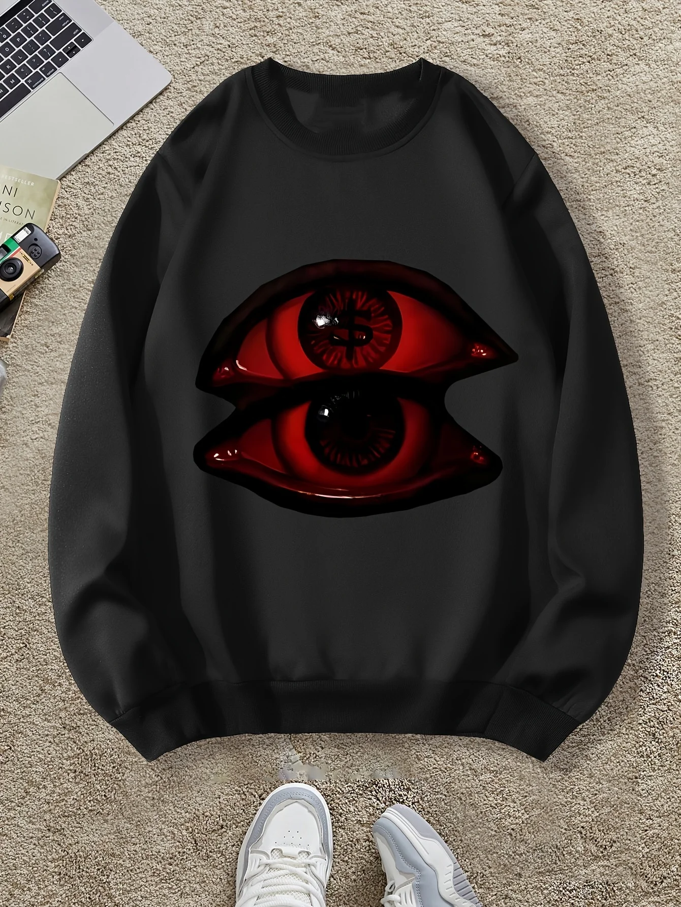 Gothic Red Eye Pattern Print Autumn and Winter Men's and Women's Long Sleeved Sportswear Sweatshirt Casual Loose Outdoor Street
Gothic Red Eye Pattern Print Autumn and Winter Men's and Women's Long Sleeved Sportswear Sweatshirt Casual Loose Outdoor Street