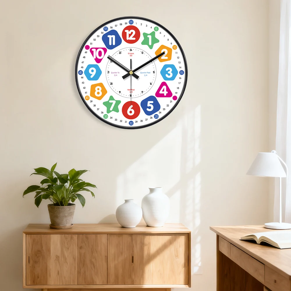 Kindergarten Early Education Clock Recognition Time Wall Clock Classroom Children's Room Cartoon Wall Watch Home Decoration
Kindergarten Early Education Clock Recognition Time Wall Clock Classroom Children's Room Cartoon Wall Watch Home Decoration