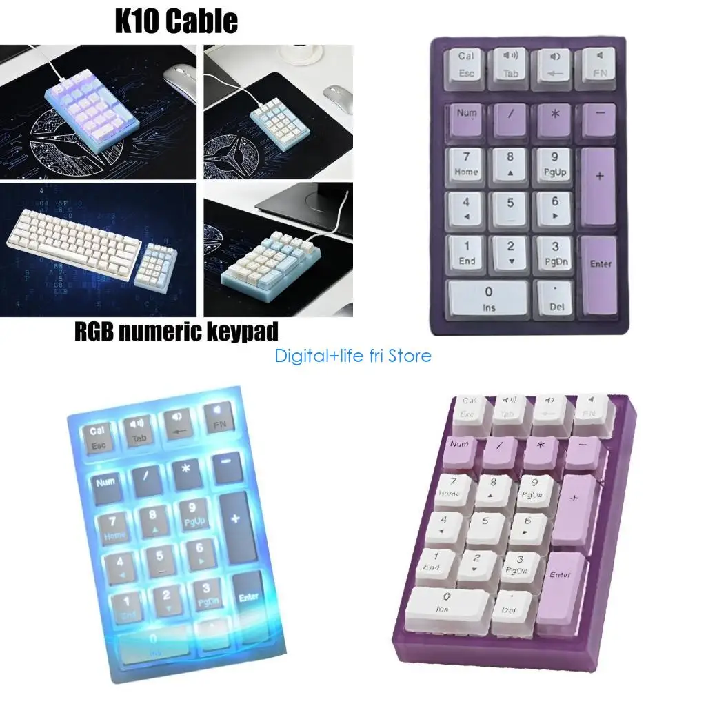 E06D Mechanical Numeric Keypad Hot Swap Corded Gaming Keypad Portable Keypad LED
E06D Mechanical Numeric Keypad Hot Swap Corded Gaming Keypad Portable Keypad LED