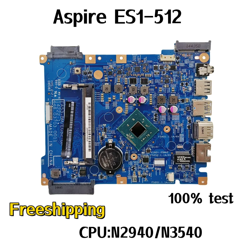 Материнская плата 14222-1 для ноутбука ACER Aspire ES1-512 CPU:N2940/N3540 DDR3 системная плата 100%
Материнская плата 14222-1 для ноутбука ACER Aspire ES1-512 CPU:N2940/N3540 DDR3 системная плата 100%