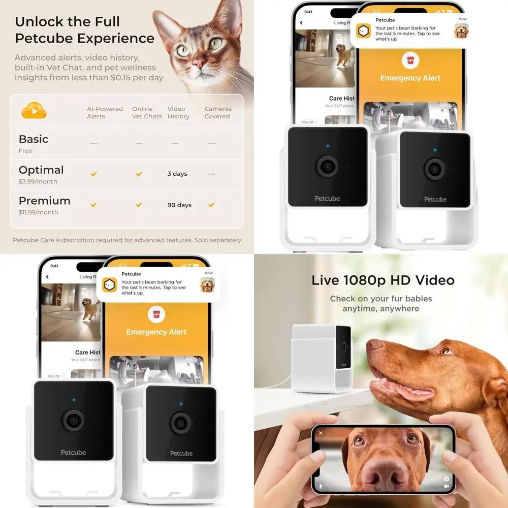 Камера видеонаблюдения для домашних животных 1080p HD с ночным видением, двусторонней аудиосвязью, записью видео и умными оповещениями
Камера видеонаблюдения для домашних животных 1080p HD с ночным видением, двусторонней аудиосвязью, записью видео и умными оповещениями