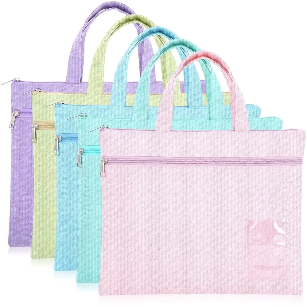 5 Pack Mesh Zipper Pouch with Handle, 11 x 13.7 Inches Large Double Pocket Document Storage Bag, A4 Size Foldable Waterproof
5 Pack Mesh Zipper Pouch with Handle, 11 x 13.7 Inches Large Double Pocket Document Storage Bag, A4 Size Foldable Waterproof