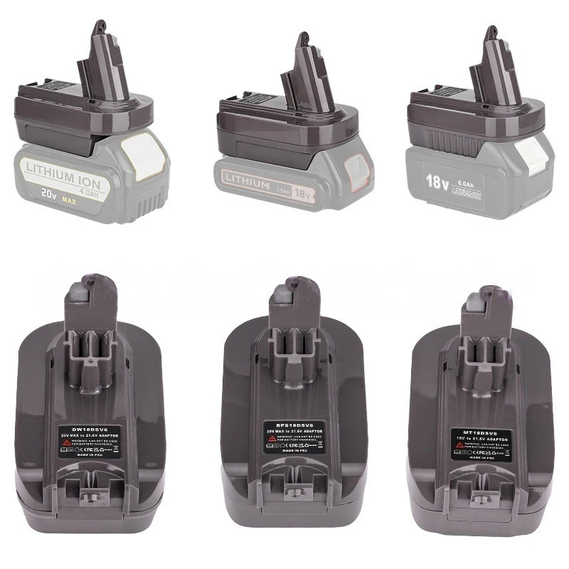Адаптер MT18DSV6 DM18DSV6 BPS18DSV6 для аккумуляторов Makita/Milwaukee/Black&Decker 18В, позволяющий использовать их с пылесосами Dyson V6.
Адаптер MT18DSV6 DM18DSV6 BPS18DSV6 для аккумуляторов Makita/Milwaukee/Black&Decker 18В, позволяющий использовать их с пылесосами Dyson V6.