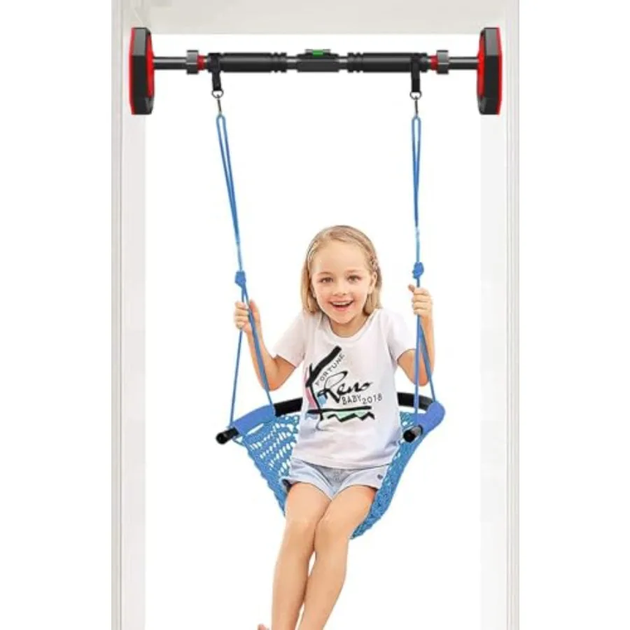 Hand-Knitting Toddler Swing + Pull Up Bar for Doorway Adjustable Width Workout Bars Swing Seat for with Adjustable Ropes for He
Hand-Knitting Toddler Swing + Pull Up Bar for Doorway Adjustable Width Workout Bars Swing Seat for with Adjustable Ropes for He