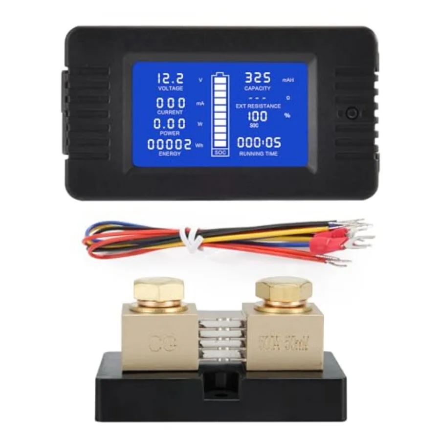 DC Multifunction Battery Monitor Meter with Shunt0-200V 0-500A LCD Display Digital Current Multimeter Voltmeter Ammeter for Car
DC Multifunction Battery Monitor Meter with Shunt0-200V 0-500A LCD Display Digital Current Multimeter Voltmeter Ammeter for Car
