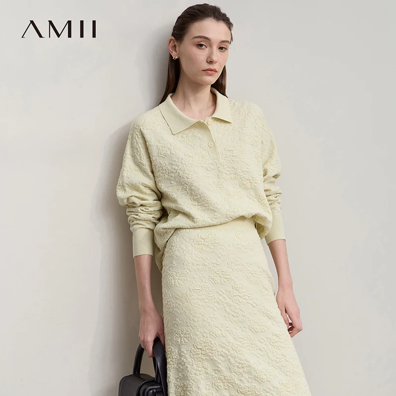 AMII Women's Sweater 2025 Autumn New Solid Color Pullover Sweaters Ladies Loose Long-sleeved Versatile Tops For Woman 12543068
AMII Women's Sweater 2025 Autumn New Solid Color Pullover Sweaters Ladies Loose Long-sleeved Versatile Tops For Woman 12543068