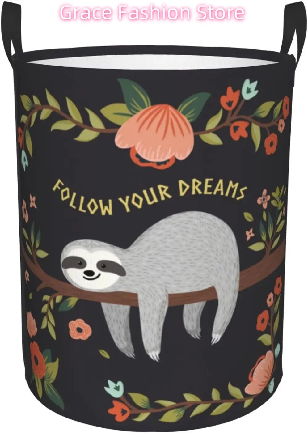 Laundry Basket,Sloth Follow Your Dreams Bathroom Organizer Basket Waterproof Foldable Cloth Hamper with Lining for Home Storage
Laundry Basket,Sloth Follow Your Dreams Bathroom Organizer Basket Waterproof Foldable Cloth Hamper with Lining for Home Storage