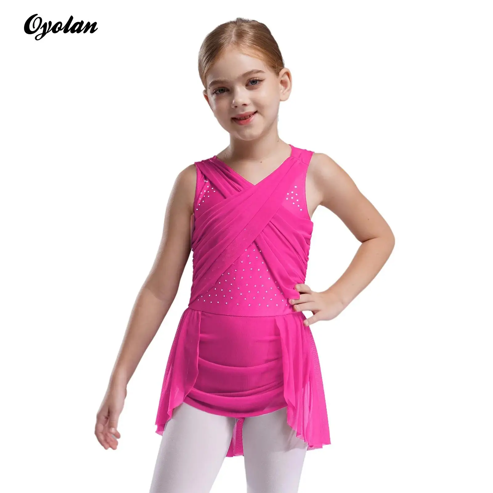 Детский костюм для девочек с блестящими стразами, гимнастический костюм для фигурного катания, балетный трико, лирический танцевальный трико, накладные платья
Детский костюм для девочек с блестящими стразами, гимнастический костюм для фигурного катания, балетный трико, лирический танцевальный трико, накладные платья