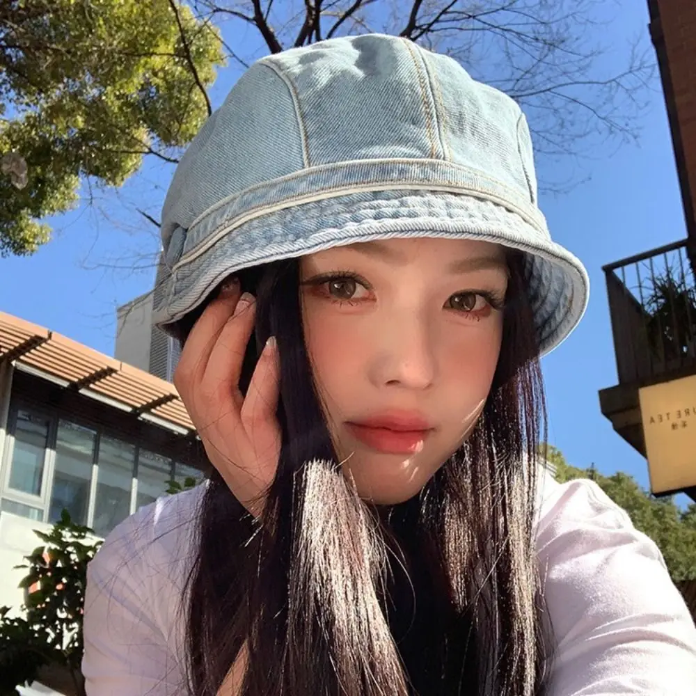Trendy Vintage Short Brim Denim Cap All-Match Japanese Denim Bucket Cap Artist Casual Leisure Visor Hat Male and Female
Trendy Vintage Short Brim Denim Cap All-Match Japanese Denim Bucket Cap Artist Casual Leisure Visor Hat Male and Female