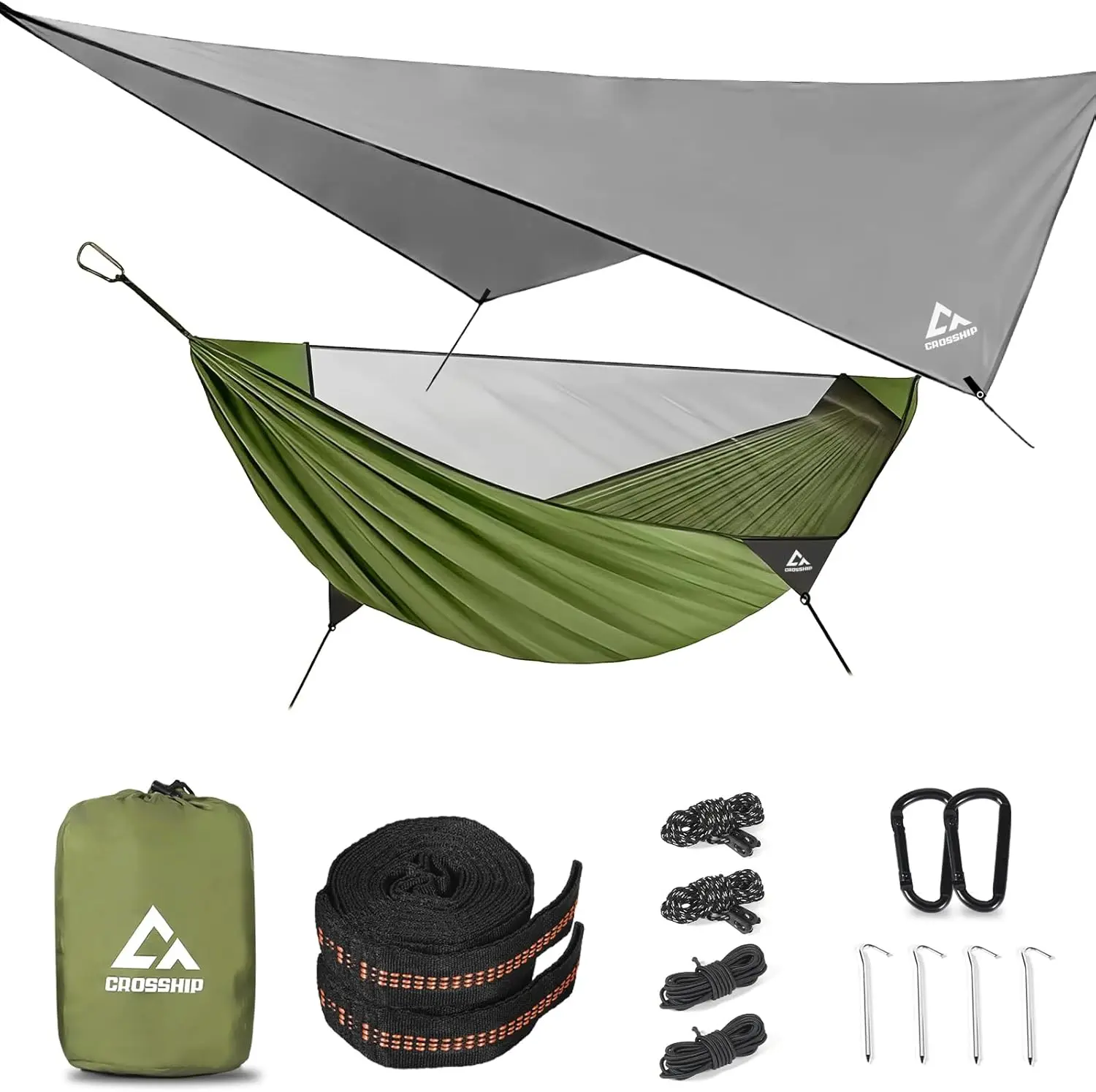 Camping Hammo With Mosquito Net And Rain Fly Tarp - 2 Person Hammo Tent, Portable Parachute Nylon Hammo For Outdoor, Hiking,
Camping Hammo With Mosquito Net And Rain Fly Tarp - 2 Person Hammo Tent, Portable Parachute Nylon Hammo For Outdoor, Hiking,